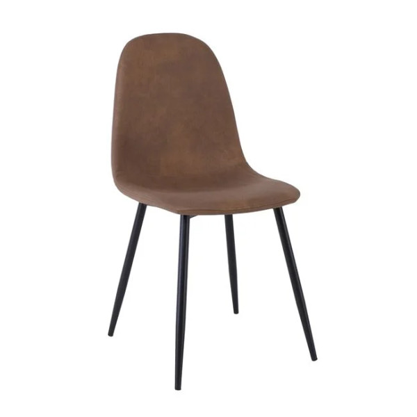 Καρέκλα Μεταλλική CELINA (45x54x85) Ύφασμα Suede Καφέ